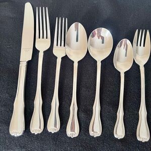 Lenox Pine Grove Stainless Flatware 18/10 Set 7 Piece Place Setting for One